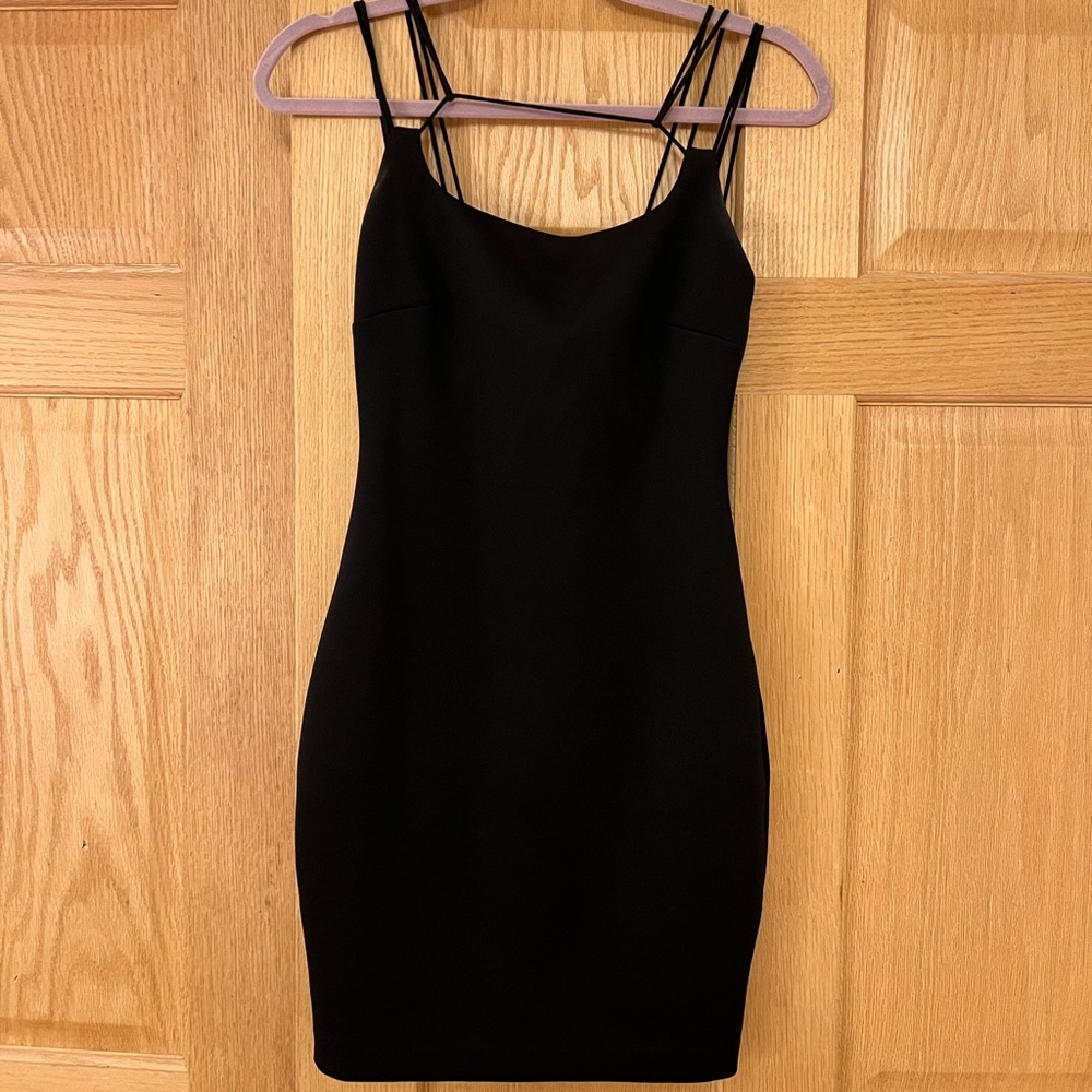 Guess Black Strappy Mini Dress